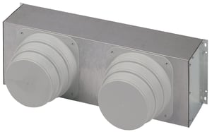 Kit plenum di mandata aria coibentato con 1 attacco circolari